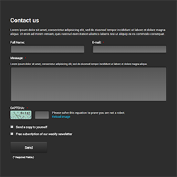 Single recipient contact form! and that CAPTCHA over there is a rock-solid image CAPTCHA my friend! :)
